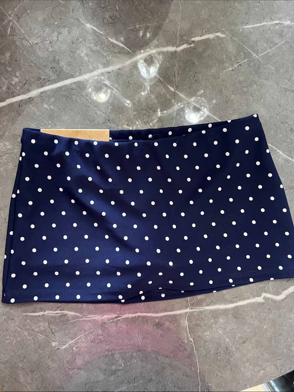 Chrome Riot Polka Dot Navy Mini Skirt - Women's Casual Skirt